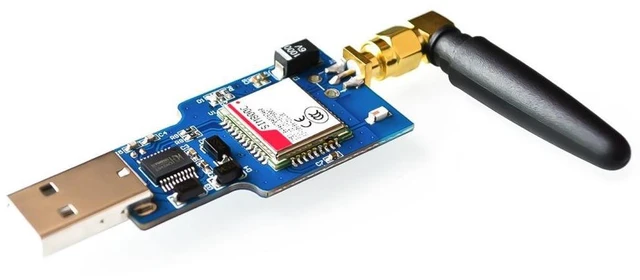 Main image of USB to GSM GPRS SIM800C Module, Quad-Band 850/900/1800/1900MHz Cellular Modem with Bluetooth, Onboard USB-to-UART & Antenna for SMS, Voice Calling & PC Data Control