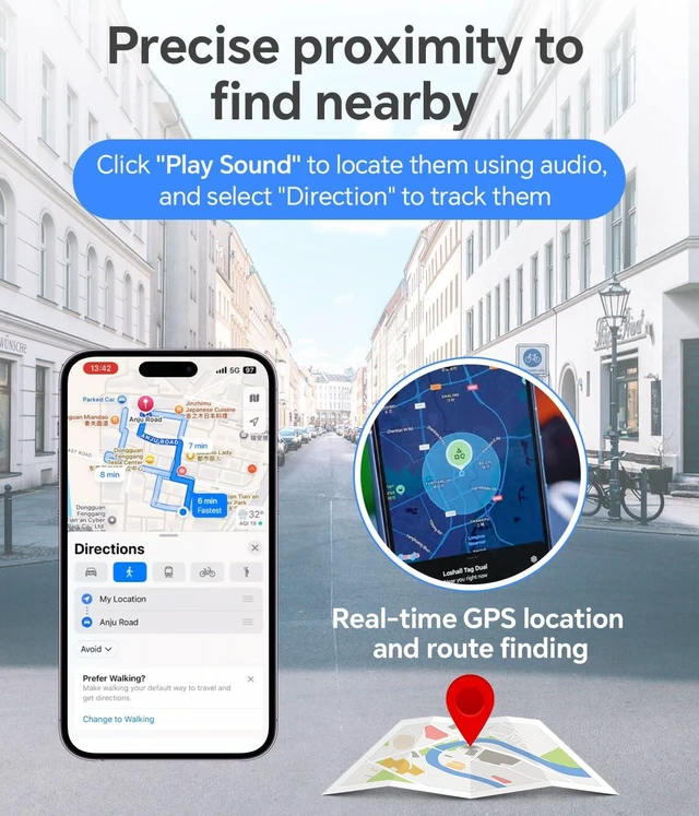 Alt view image 5 of 6 - Smart Bluetooth Tracker Tag (1-Pack), IP67 Waterproof Key Finder & Item Locator with 90dB Loud Buzzer, Replaceable CR2032 Battery for Keys, Luggage & Wallets, Black