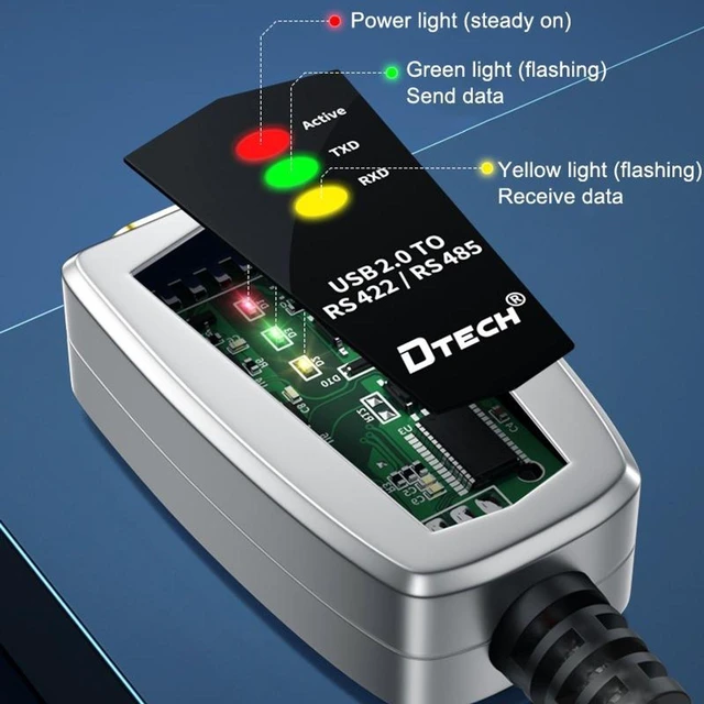 Alt view image 7 of 7 - DTECH DT-5119 0.5m USB to RS485 RS422 Industrial Converter Serial Line Communication Adapter Cable Cord Dual Protocol COM Port Data Transmission Interface For Industrial Automation PLC Systems