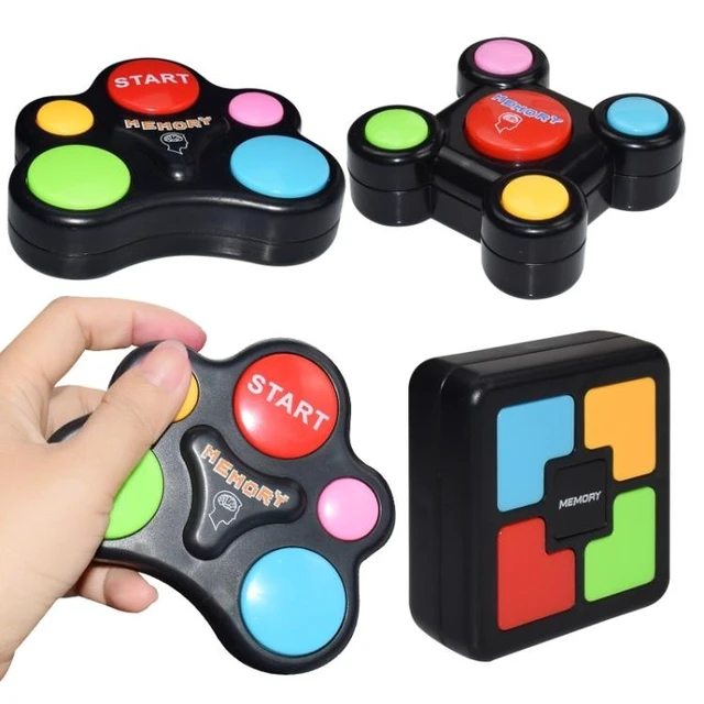 Alt view image 3 of 5 - Children Educational Memory Training Game Machine Electronic Handheld Puzzle Toy Flashing Light Music Sound Durable Plastic Instantaneous Memory For Children Early Learning Travel Play Square