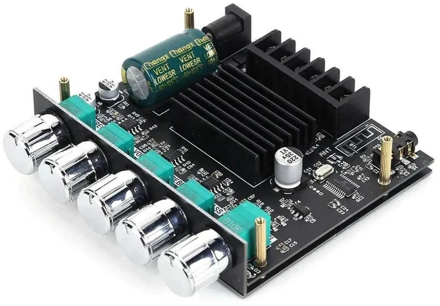 Alt view image 2 of 4 - ZK-MT21 2.1 Channel Bluetooth Power Amplifier Board Wireless Audio Receiver Stereo Independent Subwoofer Output Adjustable Bass Control Low Heat DIY Desktop Vehicle Home Theater Sound System