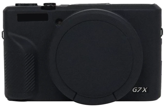 Main image of Silicone Camera Case with Lens Cover for G7 X Mark III / G7X3, Anti-Slip Rubber Protective Armor Skin with Battery & Flip Screen Access, Tripod Mountable, Black