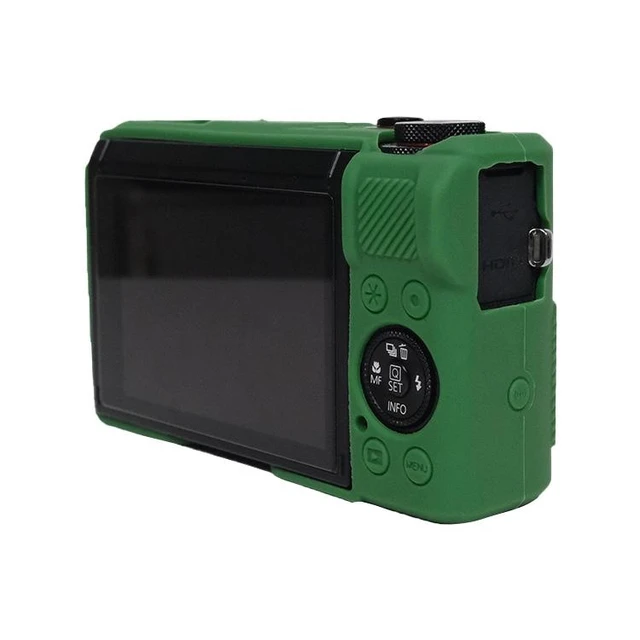 Alt view image 3 of 6 - Silicone Camera Case with Lens Cover for G7 X Mark III / G7X3, Anti-Slip Rubber Protective Armor Skin with Battery & Flip Screen Access, Tripod Mountable, Black