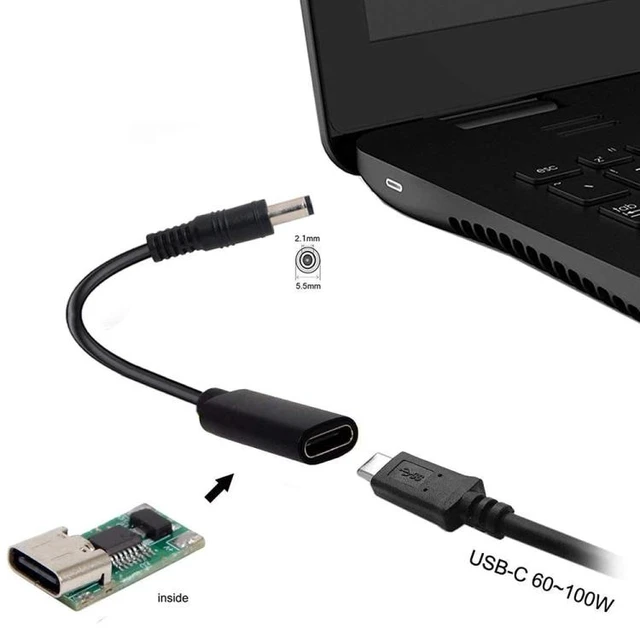 Alt view image 6 of 6 - USB-C to DC 5.5x2.1mm Power Cable (3.3ft / 1M), 12V-20V (100W Max) PD Trigger Decoy Charging Cord, Type-C to DC 5521 Barrel Wire for Routers, CCTV Cameras & Monitors