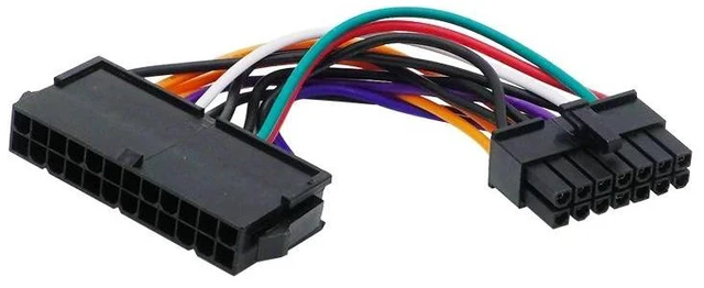 Main image of ATX 24-Pin to 14-Pin Power Supply Adapter Cable (18AWG), Standard 24-Pin Female to 14-Pin Male Converter Cord for Q77, B75, A75, Q75 & H81 Desktop Motherboards