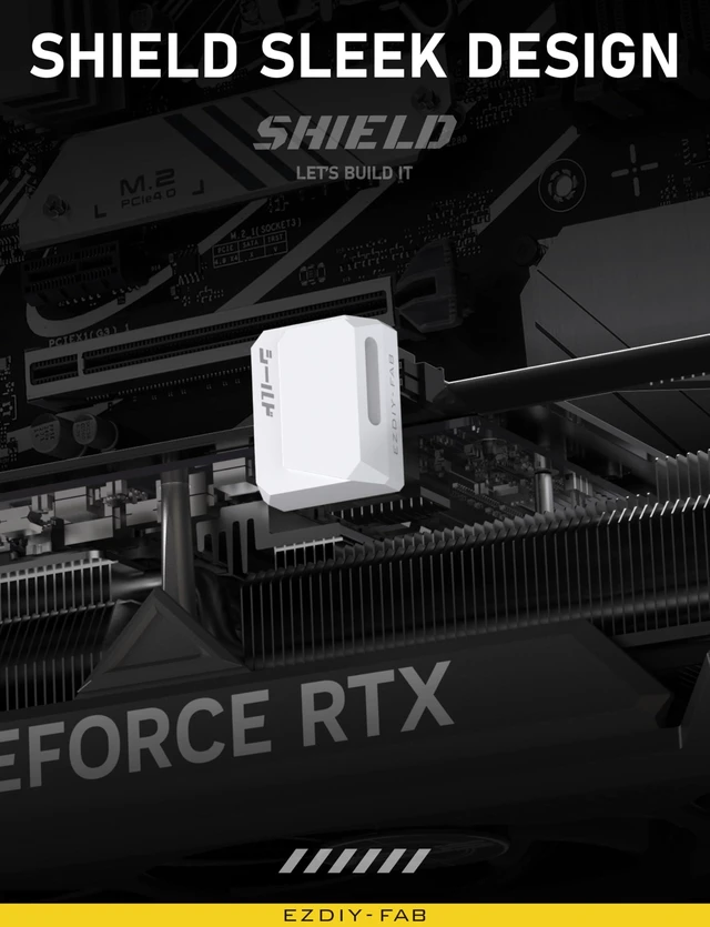 Alt view image 2 of 7 - PCIe 5.1 12V-2x6 GPU Power Adapter (600W), 180-Degree U-Turn 16-Pin (12VHPWR) Connector with Aluminum Heatsink Shell for RTX 5080/4090/4080/4070 Ti, RVS Type, White