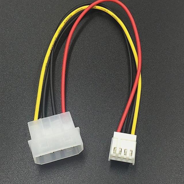 Alt view image 3 of 3 - 4-Pin Molex to Floppy Drive Power Adapter Cable (20cm / 8"), LP4 IDE Male to 4-Pin Mini-Molex FDD Female 18AWG Power Converter for PC Floppy Drives & PCIe Cards