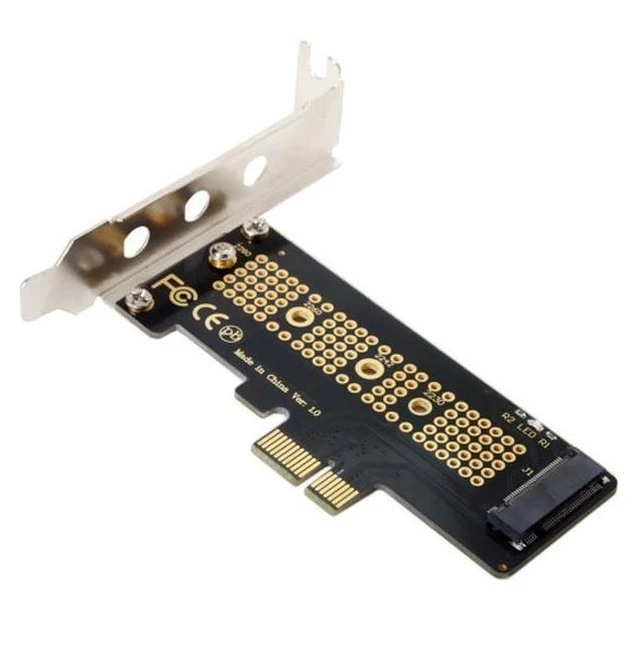 Alt view image 4 of 7 - M.2 NVMe to PCIe 3.0 x1 Adapter Card, M-Key SSD to PCI Express x1 Expansion Card with Low Profile Bracket, Supports NVMe/AHCI SSDs (Not for SATA M.2)