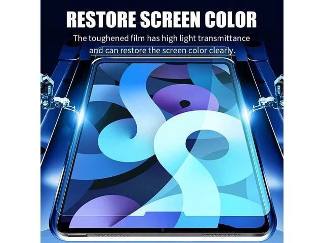 Alt view image 3 of 7 - Tempered Glass Screen Protector 9H 0.33mm Blue Light Blocking Compatible with iPad Air 10.9 Inch 4th 5th Gen iPad Pro 11 Inch 1st 2nd 3rd Gen Pencil Compatible Case Friendly 2 Pack