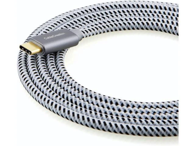 Alt view image 5 of 7 - USB C Cable USB2.0 C to C Cable 100W Fast Charging USB Type C Cable 5A 480Mbps Durable Braided E-Marker Chip Aluminum Alloy Shell for MacBook Pro MacBook Air iPad Pro 6FT 1.83m Space Gray