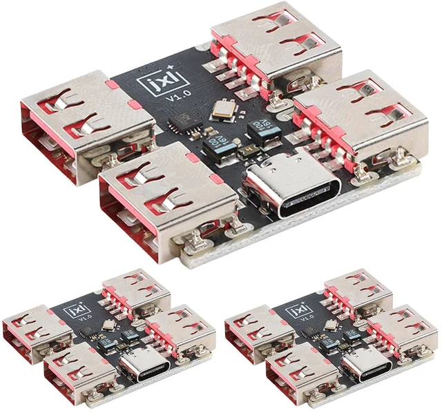 Main image of XL334P4 Type-C USB2.0 Multi-Port Hub Module 4-Port Docking Station Board 500mA Self-Resetting Fuse 40MB/s USB-A Output Plug and Play for Low-Power Devices 3pcs