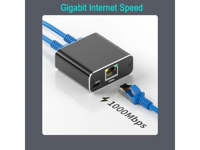 Alt view image 5 of 7 - RJ45 Splitter Adapter Gigabit 1000Mbps Ethernet Splitter 1 to 2 RJ45 8P8C LAN Connector Extender with USB Power Cable 2 Devices Simultaneous Networking for Cat5/5e/6/7/8 Cable PC TV Box ADSL