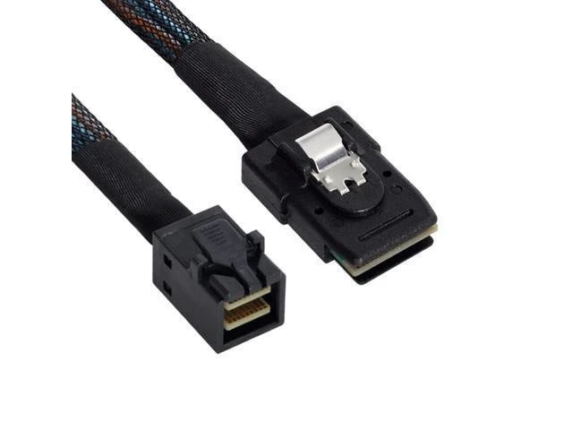 Alt view image 3 of 7 - Mini SAS SFF-8087 to SFF-8643 Internal High Density HD x4 Copper Data Cable Mini Serial Attached SCSI Server Hard Disk RAID Cable for SAS/SATA Adapter and Backplane 6Gb/s 50cm SF-070-0.5M