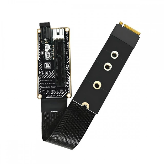 Main image of M.2 NGFF NVMe M-Key to PCI-E X1 X4 X8 X16 Graphics Card Riser Cable Extension Adapter PCI-Express for M.2 2260 2280 with 12V/5V SATA Power Cord for Motherboard PCIe X4 Device Cards