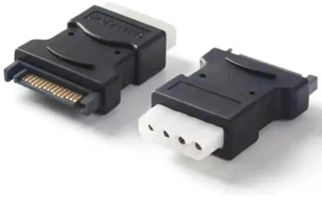 Alt view image 3 of 6 - 2PCS 4Pin Molex IDE to SATA 15Pin Power Adapter Cable Male Big 4Pin to SATA Female Converter for HDD SSD Optical Drives and ATX Supplies with Molex Ports Firm Plug Connection Steady Delivery