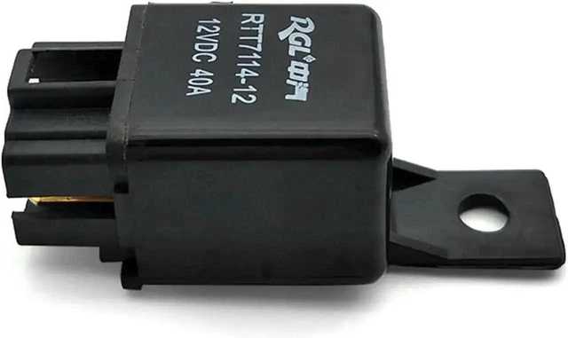 Alt view image 3 of 5 - 2PCS Automotive Relay 40A DC12V/24V 4Pin Single Normally Open with 6.5mm Fixed Hole Matched 4Pin Socket for Car & Truck Passenger Car Engineering Vehicle High-Power Circuit Control