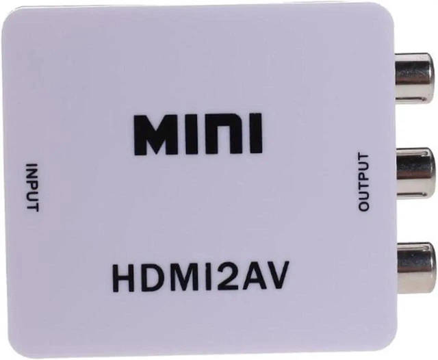 Alt view image 5 of 7 - 1080P Mini HDMI to RCA Converter HDMI to CVBS AV Composite Audio Video Adapter NTSC PAL Plug and Play Digital Analog Signal Converter with Stable Output for HDTV and Old TV