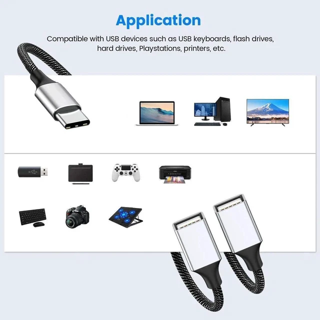 Alt view image 4 of 7 - 0.8FT USB-C Male to Dual USB-A 2.0 Female OTG Splitter Adapter 2-Port Type-C Hub for Phones Laptops & Game Consoles Plug and Play 480Mbps Data Transfer for Android Windows & macOS OTG Support