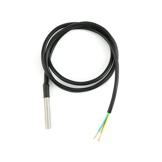 Alt view image 5 of 5 - 3pcs DS18B20 Temperature Sensor Waterproof Stainless Steel TO-92 Probe with 1 Meter Lead 3V-5.5V Working Voltage -55°C to +125°C Temperature Range 4.7K Pull-Up Resistor for Cold Storage Monitoring