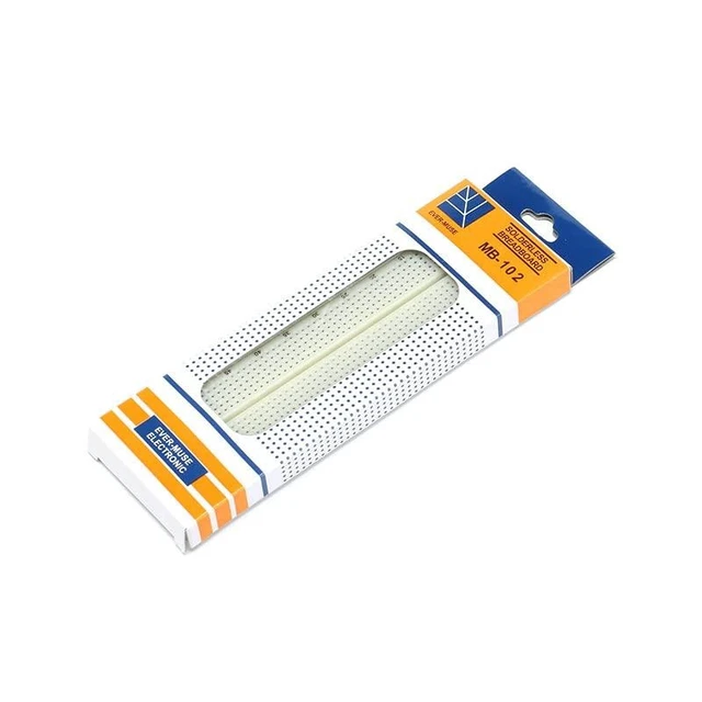 Alt view image 3 of 7 - MB-102 Solderless Breadboard Experimental Board Universal Board with 830 Tie Points 630 Terminal Sockets 200 Distribution Sockets 165mm by 55mm by 10mm ABS for Electronic Circuit Testing 5Pcs