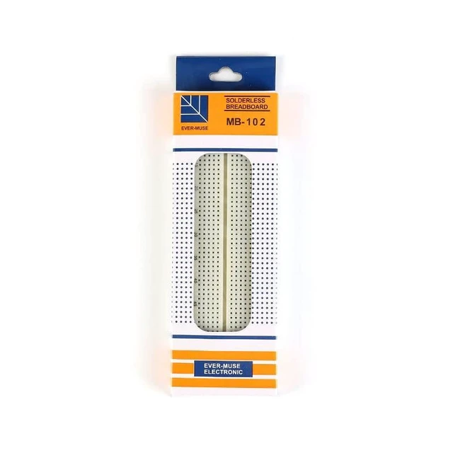 Alt view image 2 of 7 - MB-102 Solderless Breadboard Experimental Board Universal Board with 830 Tie Points 630 Terminal Sockets 200 Distribution Sockets 165mm by 55mm by 10mm ABS for Electronic Circuit Testing 5Pcs
