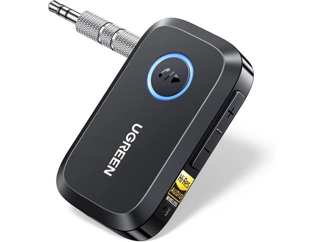 Alt view image 8 of 14 - Bluetooth 6.0 Receiver for Car with LDAC AI Noise Cancelling 3.5mm AUX Bluetooth Car Adapter Hi-Res Wireless Audio Receiver for Home Stereo/Wired Speaker with Hands-Free Call 15H Battery Life