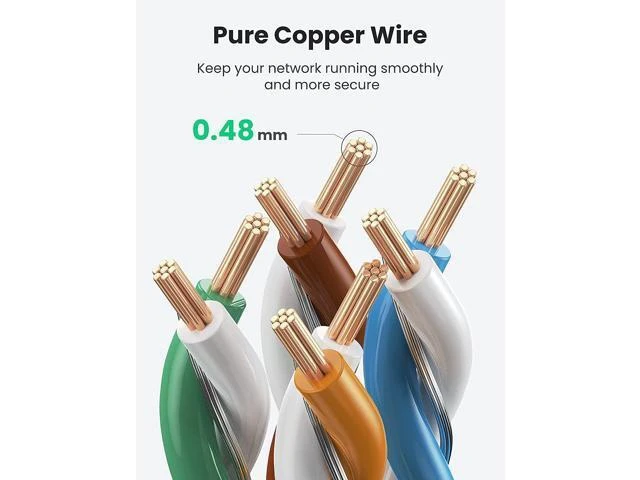 Alt view image 5 of 7 - Cat 8 Ethernet Internet Cable 40Gbps 2000Mhz High Speed 26AWG RJ45 Shielded Braided Flat Network Cord Indoor LAN Cables 15FT Compatible for PC PS5 Xbox Modem