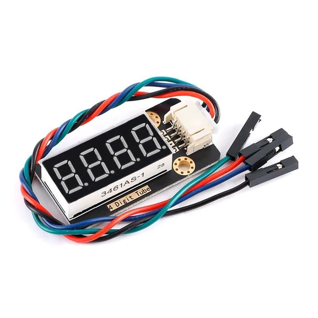 Alt view image 4 of 5 - 3pcs 4-Digit LED Display Module with TM1650 Driver 0.36-Inch Common Cathode 5V I2C Interface PH2.0-4Pin Socket 8-Level Brightness Control for Microcontroller Projects