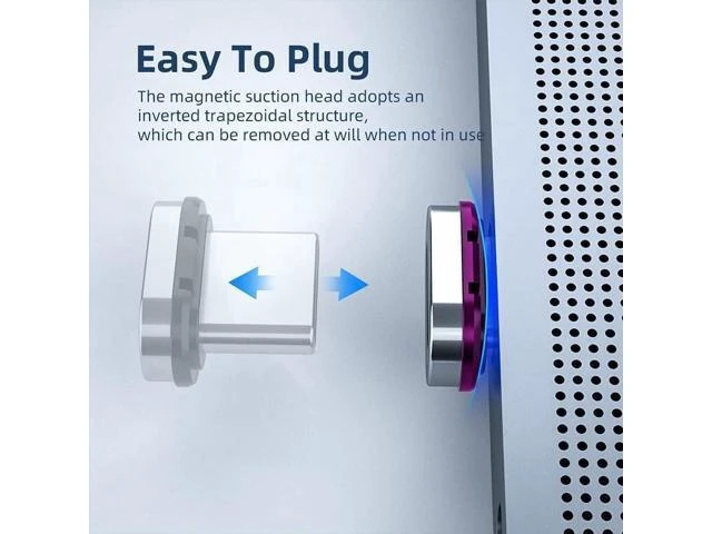 Alt view image 4 of 7 - 2Pack USB C Magnetic Adapter 24 Pins Type C Magnetic Connector PD 100W USB 3.1 Gen2x2 20Gbps Data Transfer 4K Video Output at 60Hz Fast Charging 24K Gold-Plated for Type C Devices