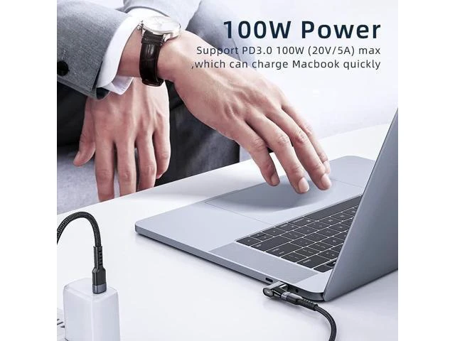 Alt view image 5 of 7 - 2Pack USB C Magnetic Adapter 24 Pins Type C Magnetic Connector PD 100W USB 3.1 Gen2x2 20Gbps Data Transfer 4K Video Output at 60Hz Fast Charging 24K Gold-Plated for Type C Devices