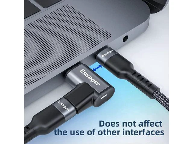 Alt view image 6 of 7 - 2Pack USB C Magnetic Adapter 24 Pins Type C Magnetic Connector PD 100W USB 3.1 Gen2x2 20Gbps Data Transfer 4K Video Output at 60Hz Fast Charging 24K Gold-Plated for Type C Devices