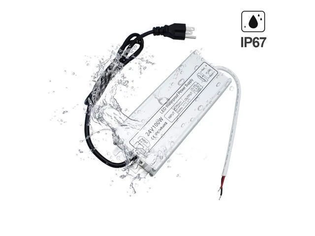 Alt view image 5 of 7 - 100W IP67 Waterproof LED Power Supply Driver AC 110-260V to DC 24V 4.2A Low Voltage Transformer Adapter with 3-Prong Plug Non-Dimmable Automatic Protection for LED Lights Computer Projects Outdoor Use