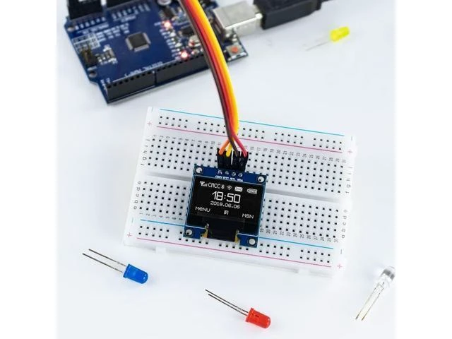 Alt view image 4 of 7 - 0.96-inch OLED I2C IIC Display Module 12864 128x64 Pixels SSD1306 Mini Self-Luminous OLED Screen Board 3.3-5V DC 0.04W/0.08W 160° Viewing Angle 2 I/O Ports for Raspberry Pi White 5 pcs