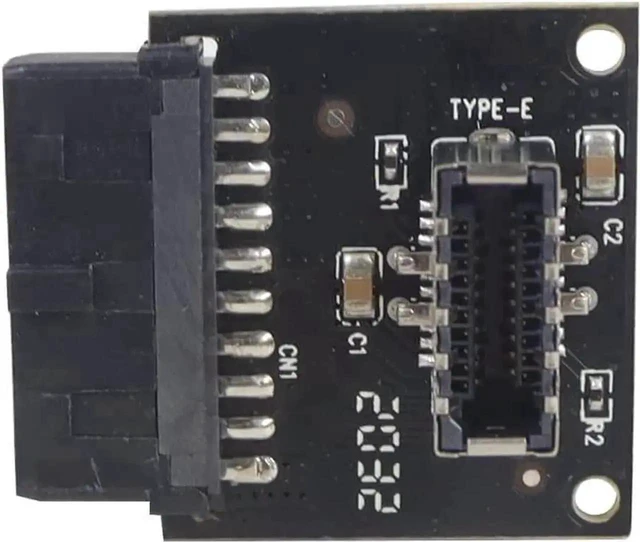 Alt view image 2 of 5 - USB 3.1 Front Panel Socket to USB 3.0 20Pin Header Cable 20P Type-E Connector Adapter for ASUS PC Motherboard Plug and Play Internal Front Panel Connection Black 1 Pack