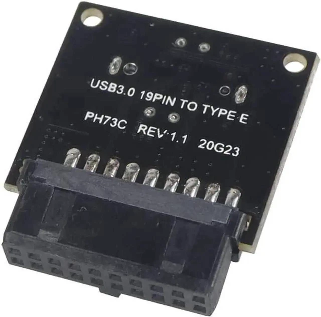 Alt view image 5 of 5 - USB 3.1 Front Panel Socket to USB 3.0 20Pin Header Cable 20P Type-E Connector Adapter for ASUS PC Motherboard Plug and Play Internal Front Panel Connection Black 1 Pack