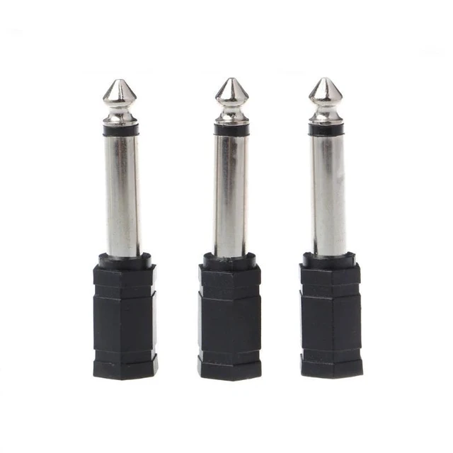 Alt view image 3 of 4 - 6.35mm 1/4" Mono Plug to 1/8" 3.5mm Female Jack Audio Converter Adapter 3 Pcs