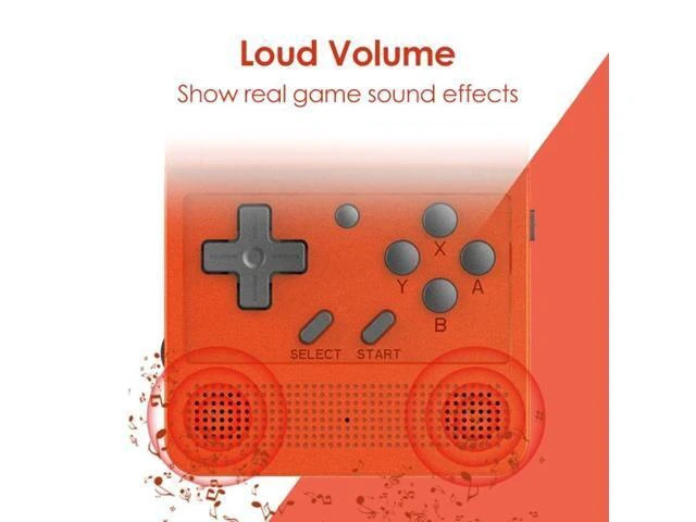 Alt view image 5 of 7 - V90 Handheld Game Console Retro Gaming Device with 3.0 inch IPS Screen 320x240 Resolution 64-bit ARM9 CPU 16GB Memory SituOS Operating System Black Portable Design