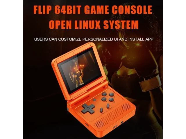 Alt view image 3 of 7 - V90 Handheld Game Console Retro Gaming Device with 3.0 inch IPS Screen 320x240 Resolution 64-bit ARM9 CPU 16GB Memory SituOS Operating System Black Portable Design