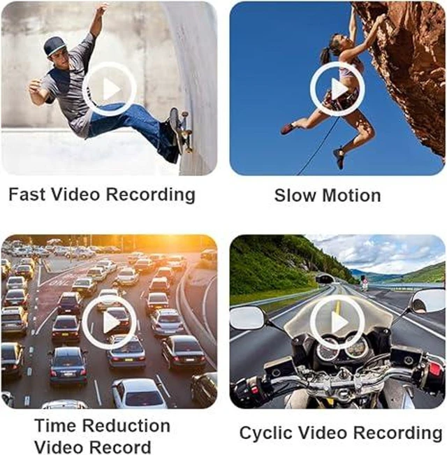 Alt view image 4 of 5 - 4K 30FPS Head-Mounted Wearable Video Camera WiFi Camcorder and Webcam 120° Wide Angle Lens EIS 2.0 Anti-Shake APP Control 2200mA Battery USB-C 8GB-512GB TF Card Support for Vlog Recording