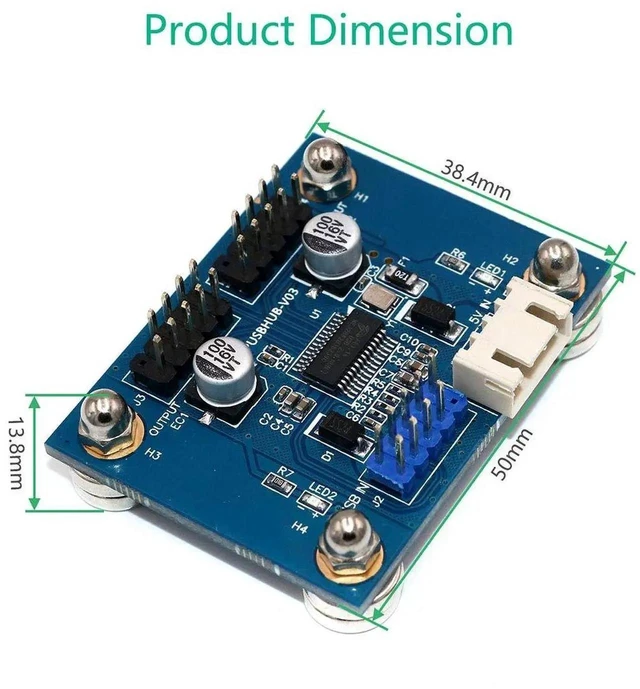 Alt view image 5 of 7 - USB2.0 9Pin Motherboard Header 1-to-2 Splitter Cable Internal USB Male to Dual Male Adapter with 180° Plug and Extra SATA Power Cord 30CM for PC Case DIY Expansion