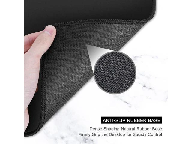Alt view image 4 of 7 - Large XXL Gaming Mouse Pad Desk Mat Extended Long Desktop Mousepad and Desk Pad for Keyboard and Mice Thin Profile Surface for Desktop Black White Forest 31.5 x 11.8 Inch