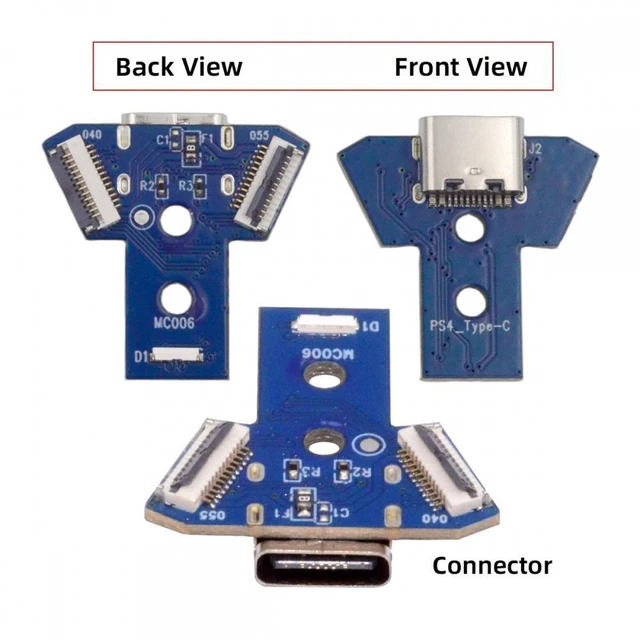 Alt view image 7 of 7 - USB-C Female Socket Board PCBA Adapter for Micro-USB 5Pin Replacement DIY Solder Charging Port Repair Connector Module for JDS-040 JDS-055 Controllers USB 2.0 DC 5V 1 PCBA