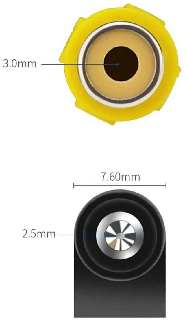 Alt view image 3 of 7 - 2.5mm 4-Pole Jack to RCA Female AV Adapter Cable Rear View Camera Video Conversion Cord for Car GPS Navigation Stereo Audio & Video Signal Transmission Plug-and-Play Wiring Compact Design
