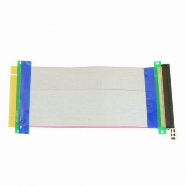 Alt view image 4 of 7 - PCI-E Express 16X Riser Extender Card Male to Female FFC Ribbon Cable 1-Slot High Speed Flexible Cable for PCIe 1X 4X 8X 16X Cards 1U 2U 3U Chassis 20cm