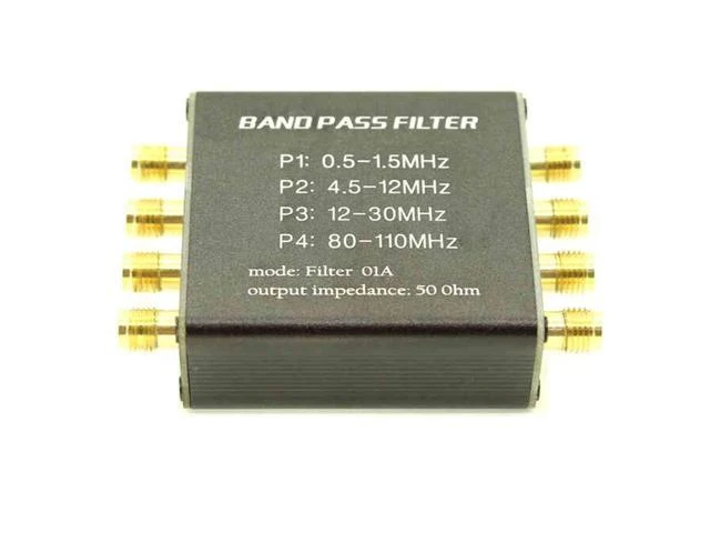 Alt view image 7 of 7 - Malachite Radio Pre-Filter BPF Bandpass Filter with 50 Ohm SMA Socket for Medium-Wave Short-Wave and FM Broadcast Interference Reduction All-Metal Aluminum Shell Radio Accessory