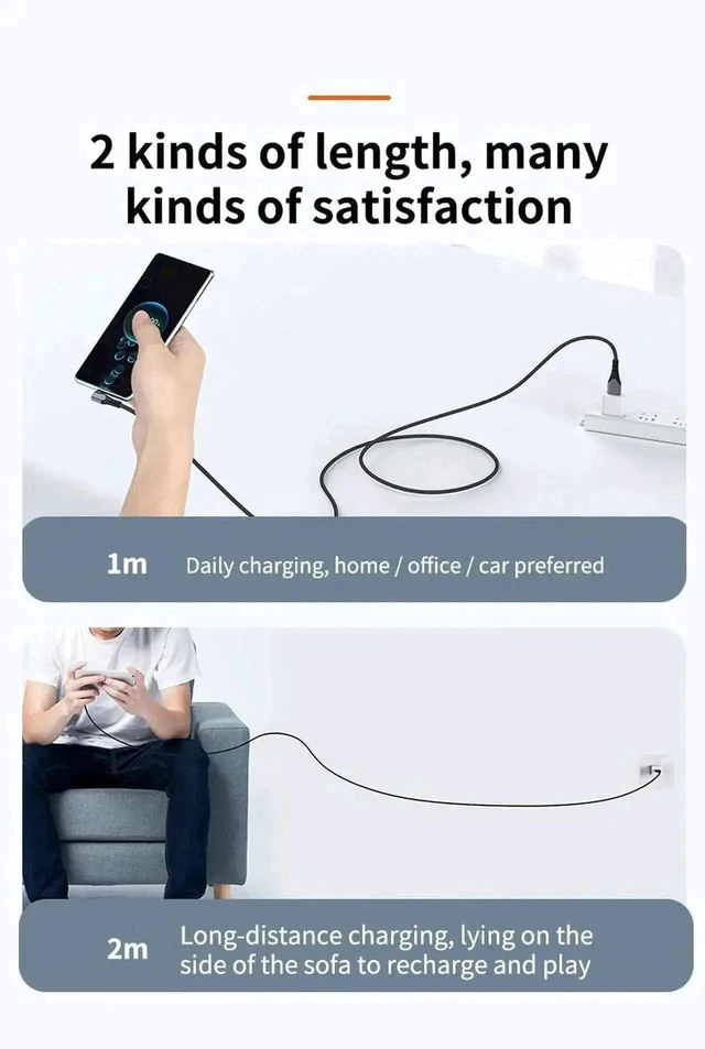 Alt view image 4 of 6 - USB C to C Power Delivery Cable 3.3FT 90 Degree Right Angle Braided Type-C Charging Cord 66W 6A Fast Charging for iPhone 15 Samsung Galaxy S10 Google Pixel 7 and USB-C Electronics Black