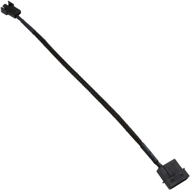 Alt view image 2 of 4 - 2 Pack Molex LP4 to 3-Pin PC Fan Power Adapter Cables 12V Direct PSU Power Supply Cord for 3-Pin Fixed-Speed and 4-Pin PWM Cooling Fans Locking Connectors Motherboard Header-Free Installation