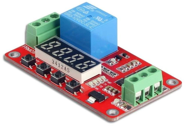 Alt view image 4 of 7 - DC 12V Programmable Time Delay Relay Module On Delay Off Delay Timer with Segment LED Display 0.1s to 270h Range 18 Modes Reverse Protection Auto Power Saving PLC and NPN/PNP Sensor Signal Control