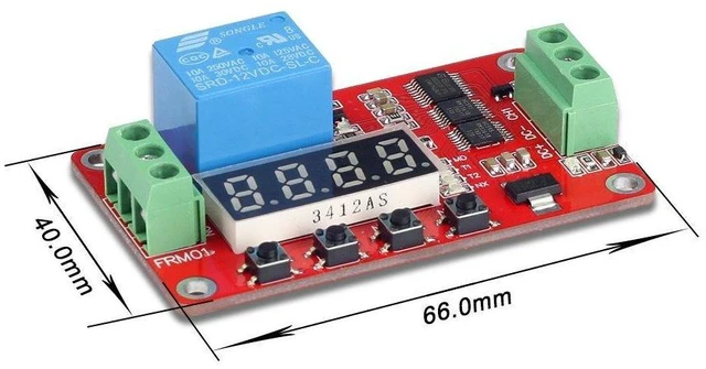 Alt view image 5 of 7 - DC 12V Programmable Time Delay Relay Module On Delay Off Delay Timer with Segment LED Display 0.1s to 270h Range 18 Modes Reverse Protection Auto Power Saving PLC and NPN/PNP Sensor Signal Control