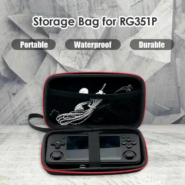 Alt view image 2 of 3 - RG350M Handheld Game Console Carrying Case Zipper Storage Pouch with Dustproof Shockproof Protective Design Soft Interior Lining for Travel and Outdoor Gaming Lightweight Portable Bag